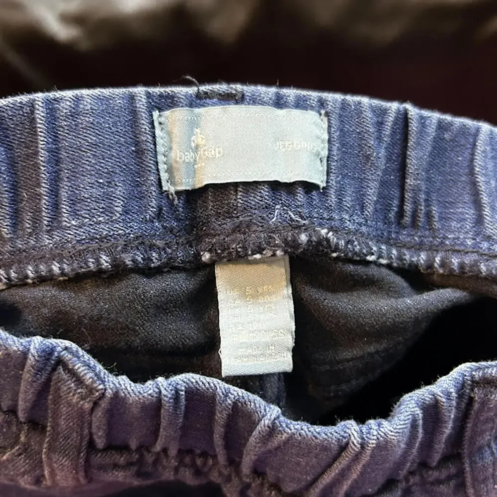 Baby Gap Girls Jeggings 5Y Dark‎ Wash Stretch Denim EUC